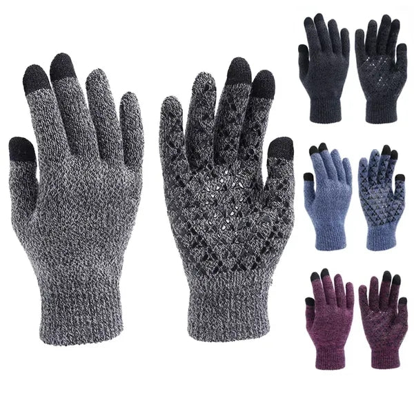 Autumn And Winter Touch Screen Anti Slip Gloves