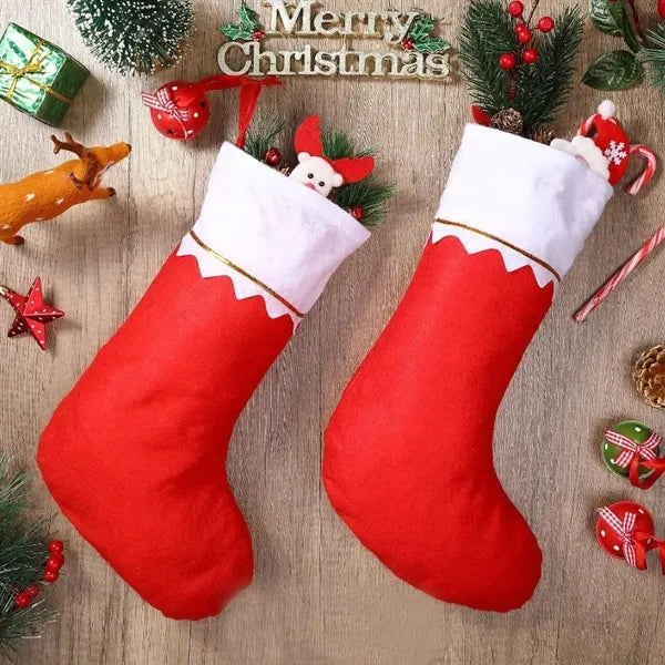 Christmas Tree Golden Thread Socks