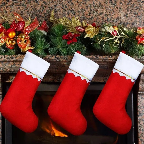 Christmas Tree Golden Thread Socks