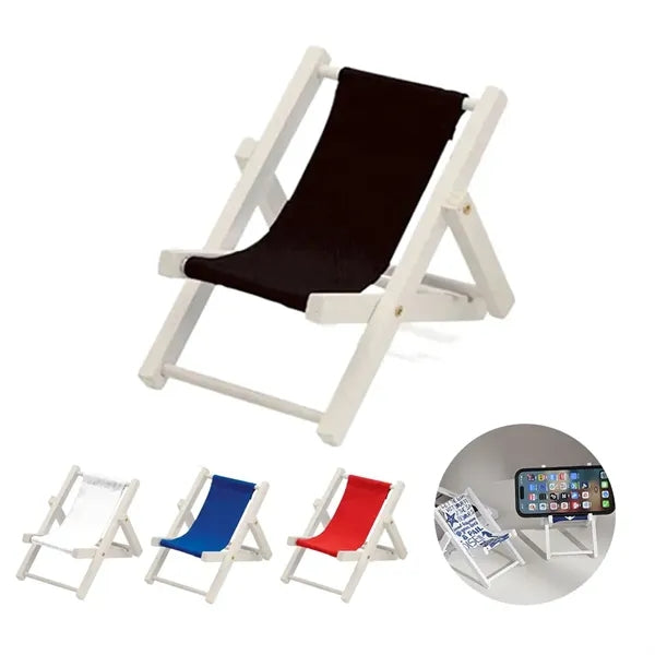 Wood Beach Chair Cellphone Holder