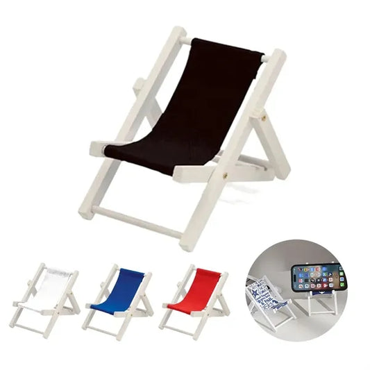 Wood Beach Chair Cellphone Holder
