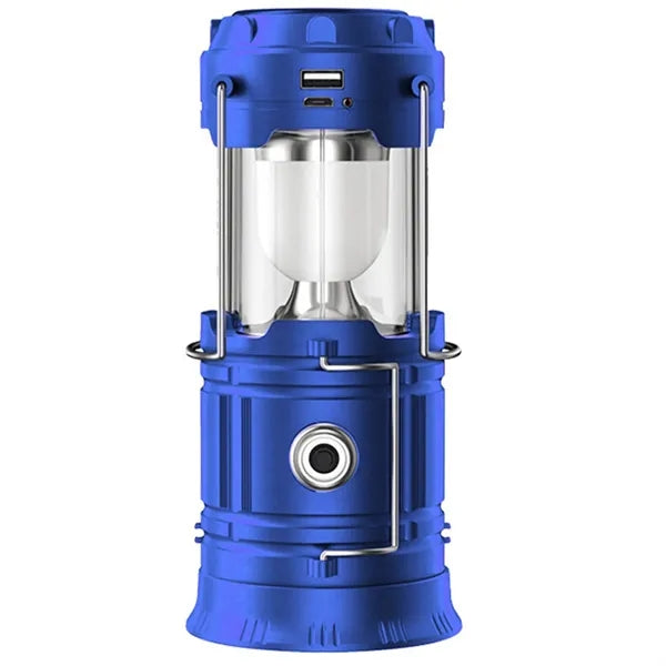 Folding Portable LED Horse Lantern Camping Solar USB