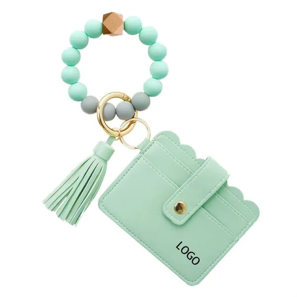 Wrist card holder keychain