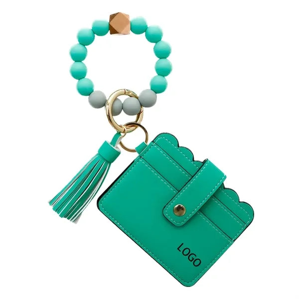 Wrist card holder keychain