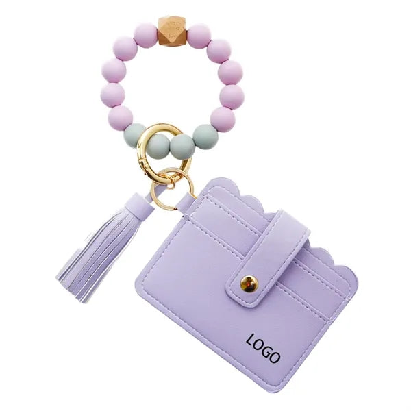 Wrist card holder keychain