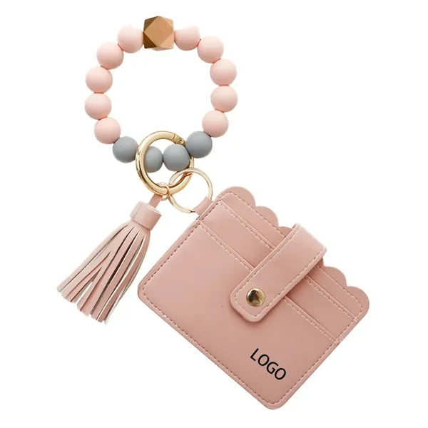 Wrist card holder keychain
