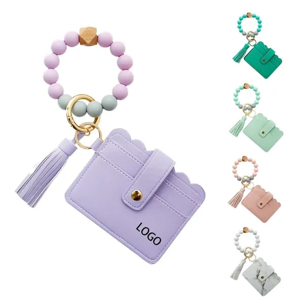 Wrist card holder keychain