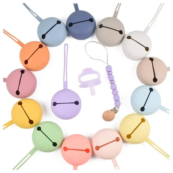 Silicone Baby Pacifier Case Holder