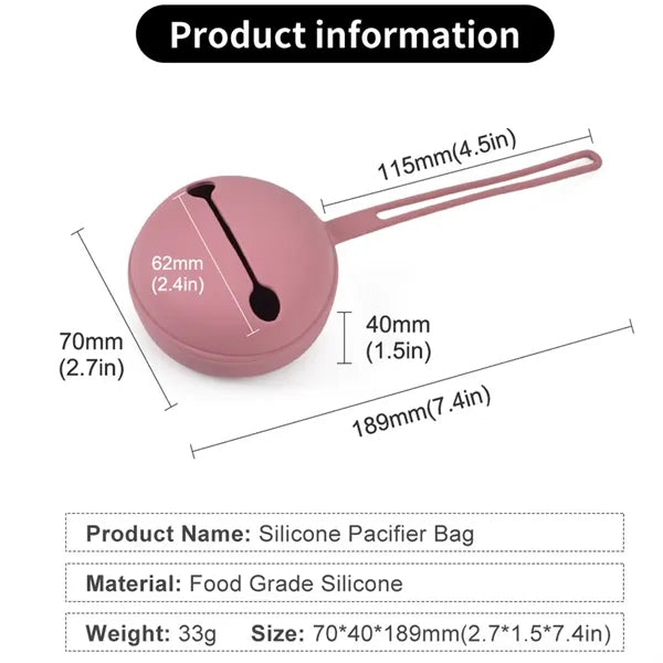 Silicone Baby Pacifier Case Holder