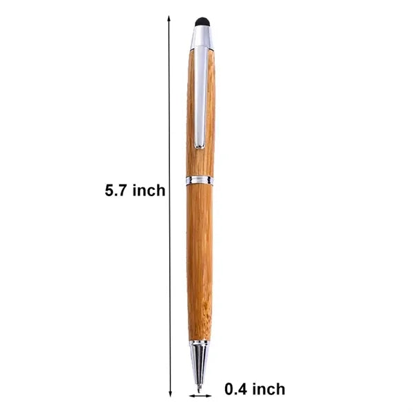 Stylus Ballpoint Pen 2 in 1 Eco Friendly Bamboo Wood