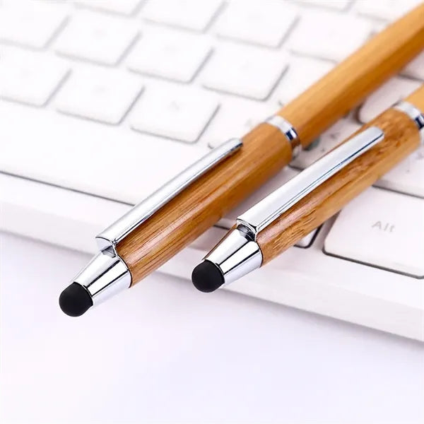 Stylus Ballpoint Pen 2 in 1 Eco Friendly Bamboo Wood