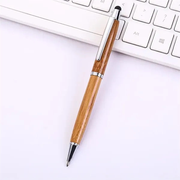 Stylus Ballpoint Pen 2 in 1 Eco Friendly Bamboo Wood