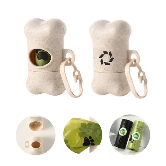Biodegradable Dog Trash Bag with Bone-Shaped Dispenser