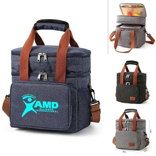 Double Deck Insulated Tote Lunch Bag