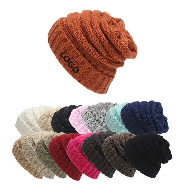 Acrylic Beanie Cozy Versatile Winter Essential Stacked