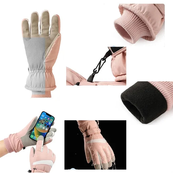 Waterproof Ski Gloves Durable Skate Touchscreen Customizable