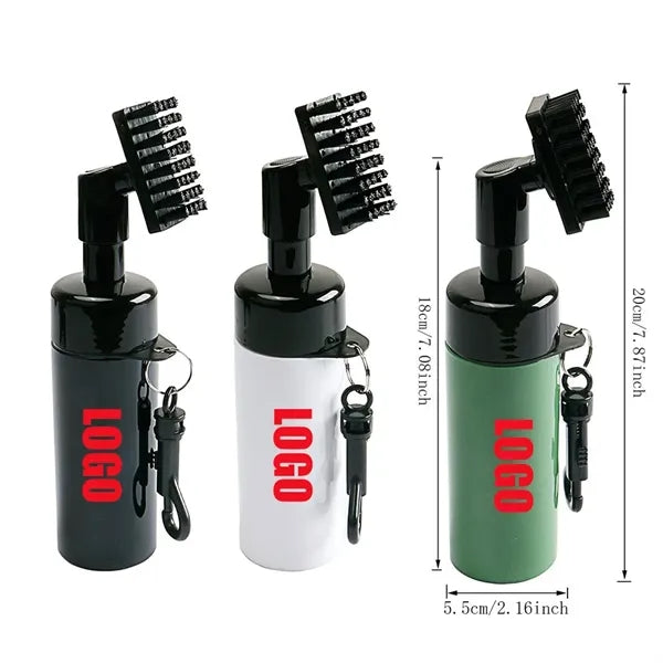 Portable GOLF Press Integrated Spray Bottle Cleaning Brush