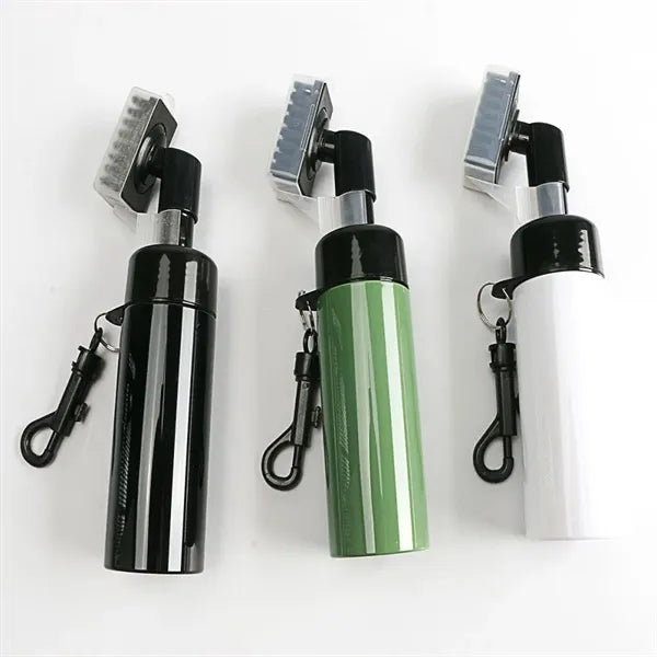 Portable GOLF Press Integrated Spray Bottle Cleaning Brush