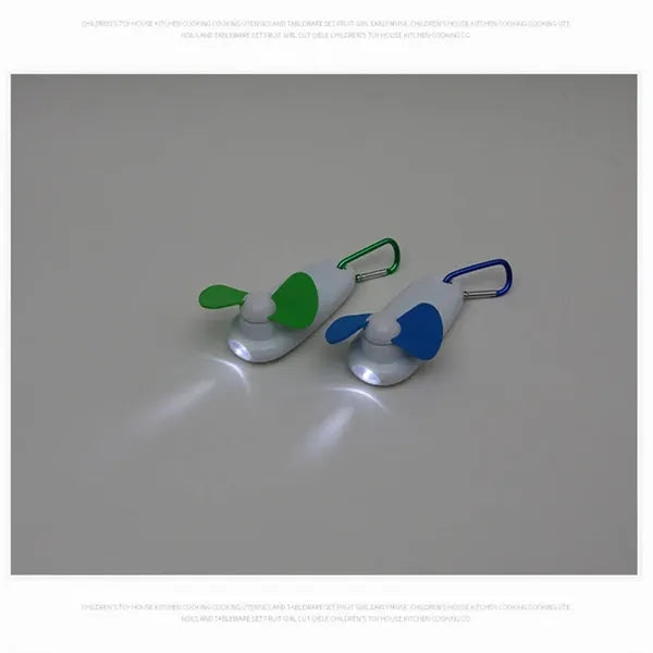 Pocket Sized Fan with Led Torch Light & Carabiner