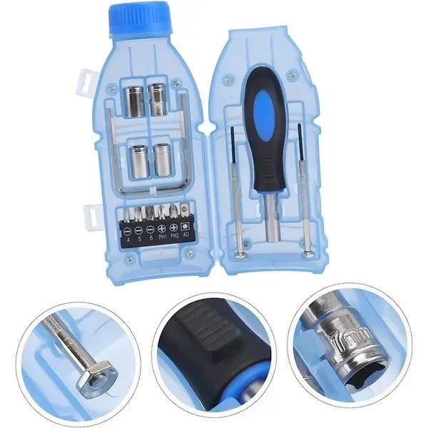 Beverage bottle shape gift tool set