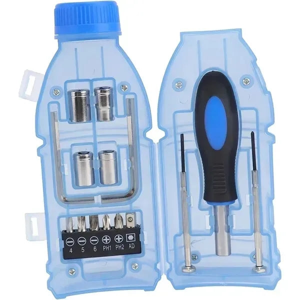 Beverage bottle shape gift tool set