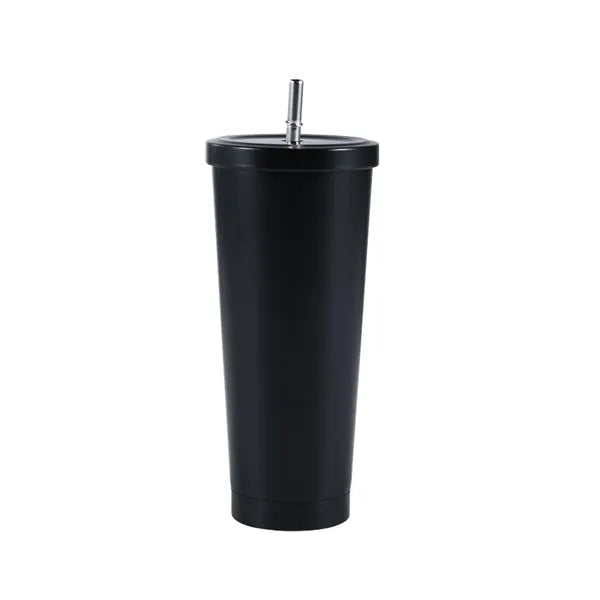24OZ Double Wall Tumbler With Lids And Straw