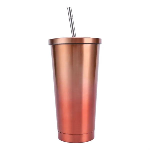 24OZ Double Wall Tumbler With Lids And Straw
