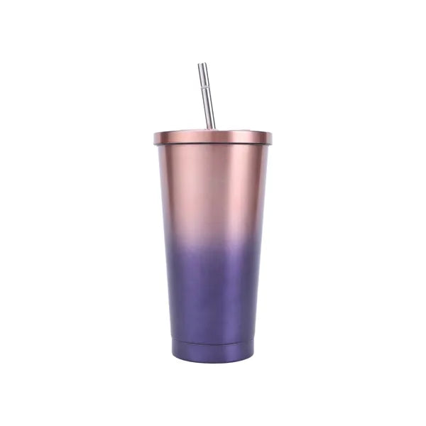 24OZ Double Wall Tumbler With Lids And Straw