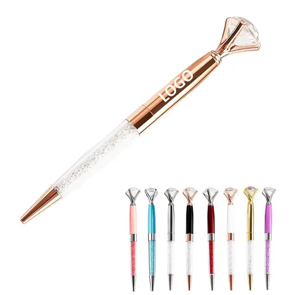 Diamond-Shaped Retractable Metal Ballpoint Pen