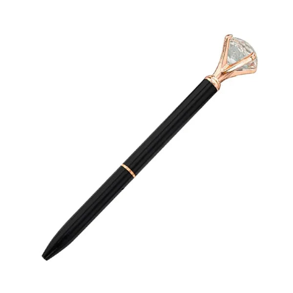 Metal Ballpoint Pen With Diamond Detail