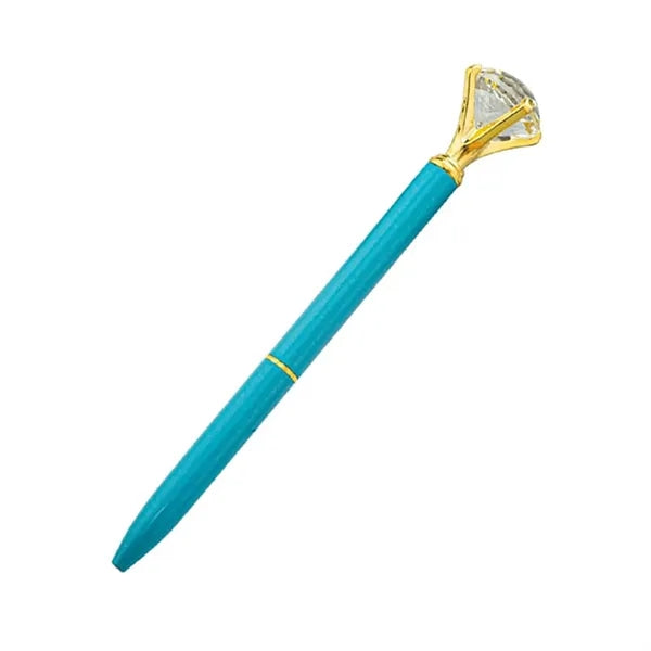 Metal Ballpoint Pen With Diamond Detail