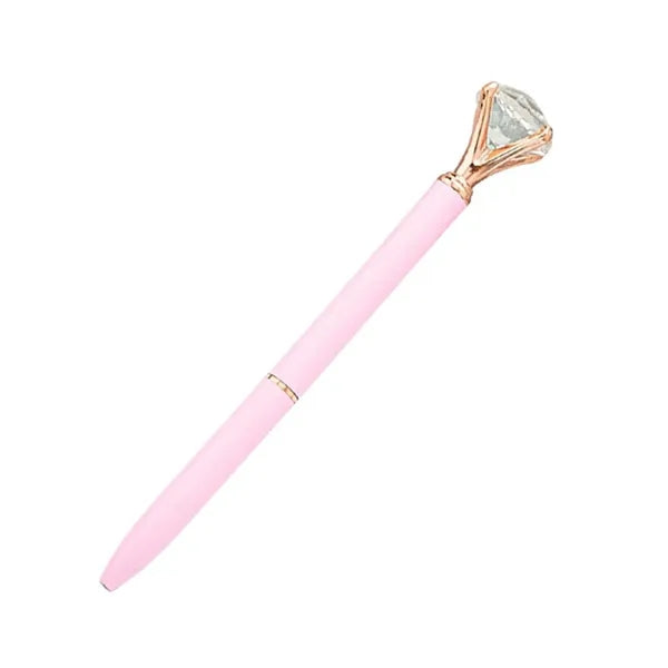 Metal Ballpoint Pen With Diamond Detail