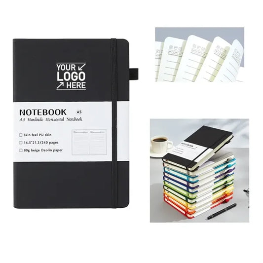 A5 Hardcover Horizontal Line Notebook