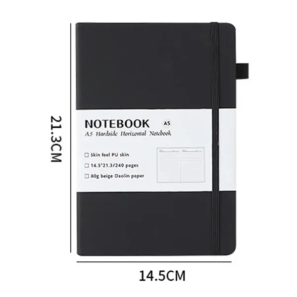 A5 Hardcover Horizontal Line Notebook