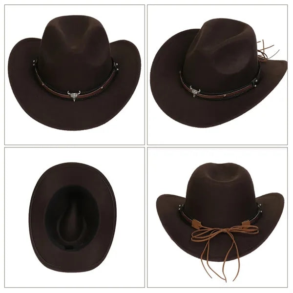 Faux Felt Women's American Bowler Hat