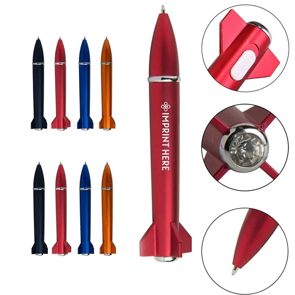 Rocket Missile Model With Light Ballpoint Pen