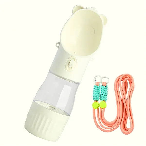 Portable Pet Water Bottle with Food Container