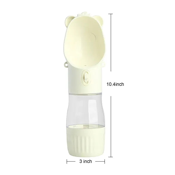Portable Pet Water Bottle with Food Container