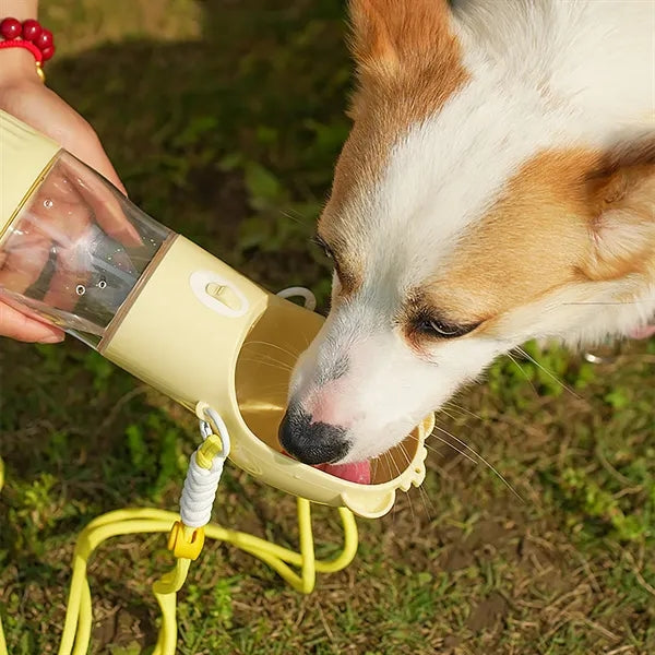 Portable Pet Water Bottle with Food Container