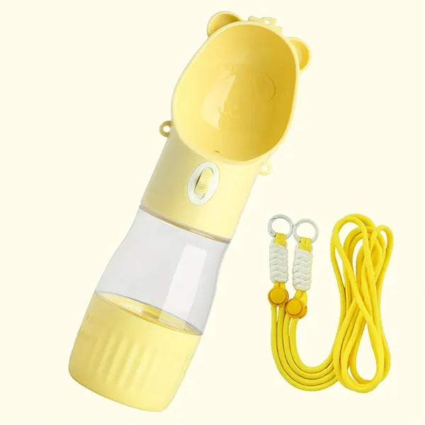 Portable Pet Water Bottle with Food Container