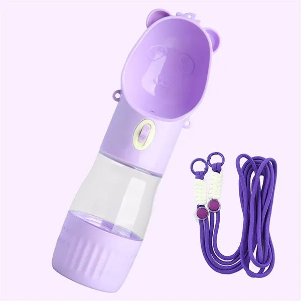 Portable Pet Water Bottle with Food Container