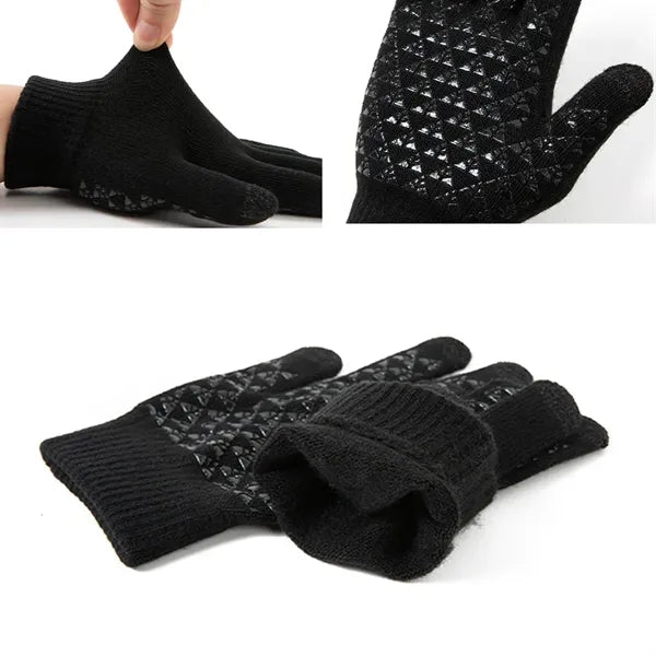 Winter Padded And Thickened Warm Non-slip Touch Screen Glove