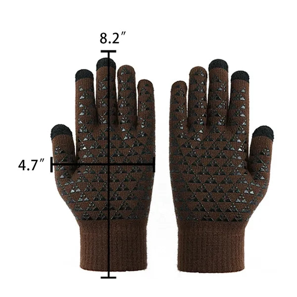 Winter Padded And Thickened Warm Non-slip Touch Screen Glove