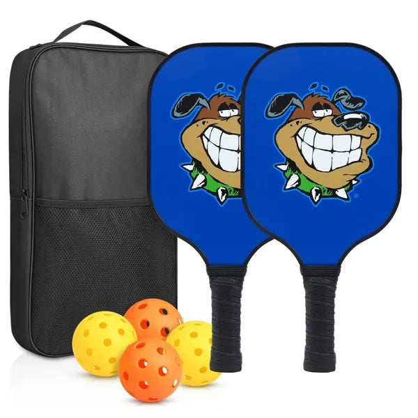 Full Color Premium Fiberglass Pickleball Set