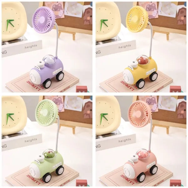 Rechargeable Cartoon Small Fan Pencil Sharpener Night Light