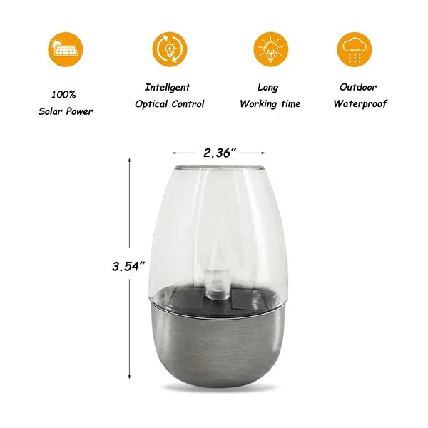 Solar Power Tea Lights Outdoor Candle Flameless