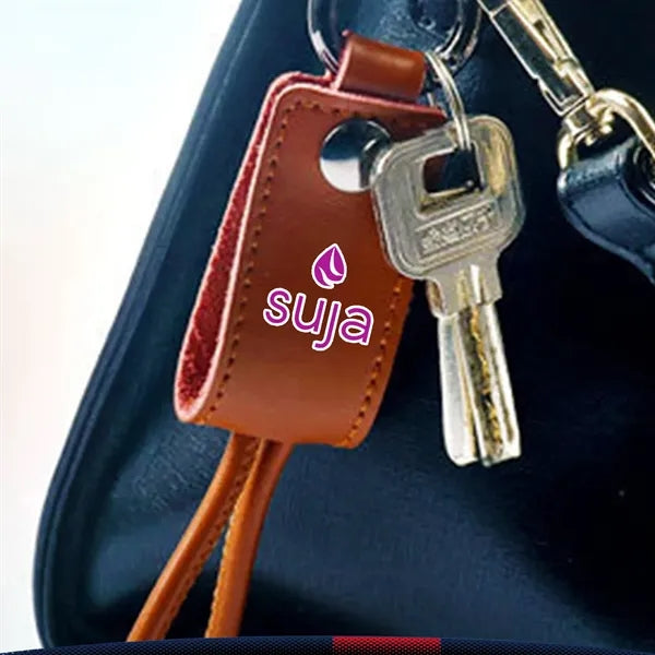Leather Keychain Charging Cable
