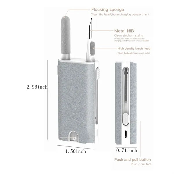 Multifunctional portable electronic keyboard cleaning kit