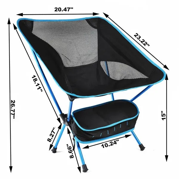 Portable Folding Camping Backpacking Chairs with Carry Bag