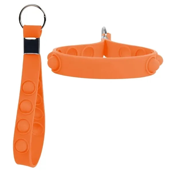 Push Pop Stress Reliever Silicone Keychain